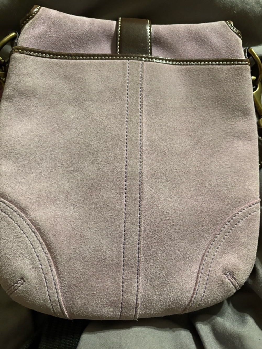 Coach SoHo Suede Crossbody Bag with Leather Trim - Picture 4 of 8